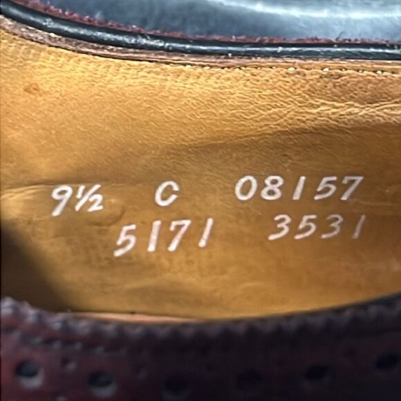 🔥🔥 ALLEN EDMONDS Lexington Burgundy Ox Blood Cap-Toe Oxford Shoes Sz 9.5C -EUC - Picture 12 of 12